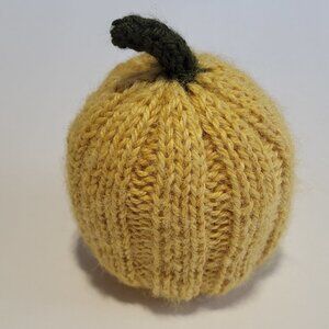 Hand-Knit Plush Pumpkin Decor